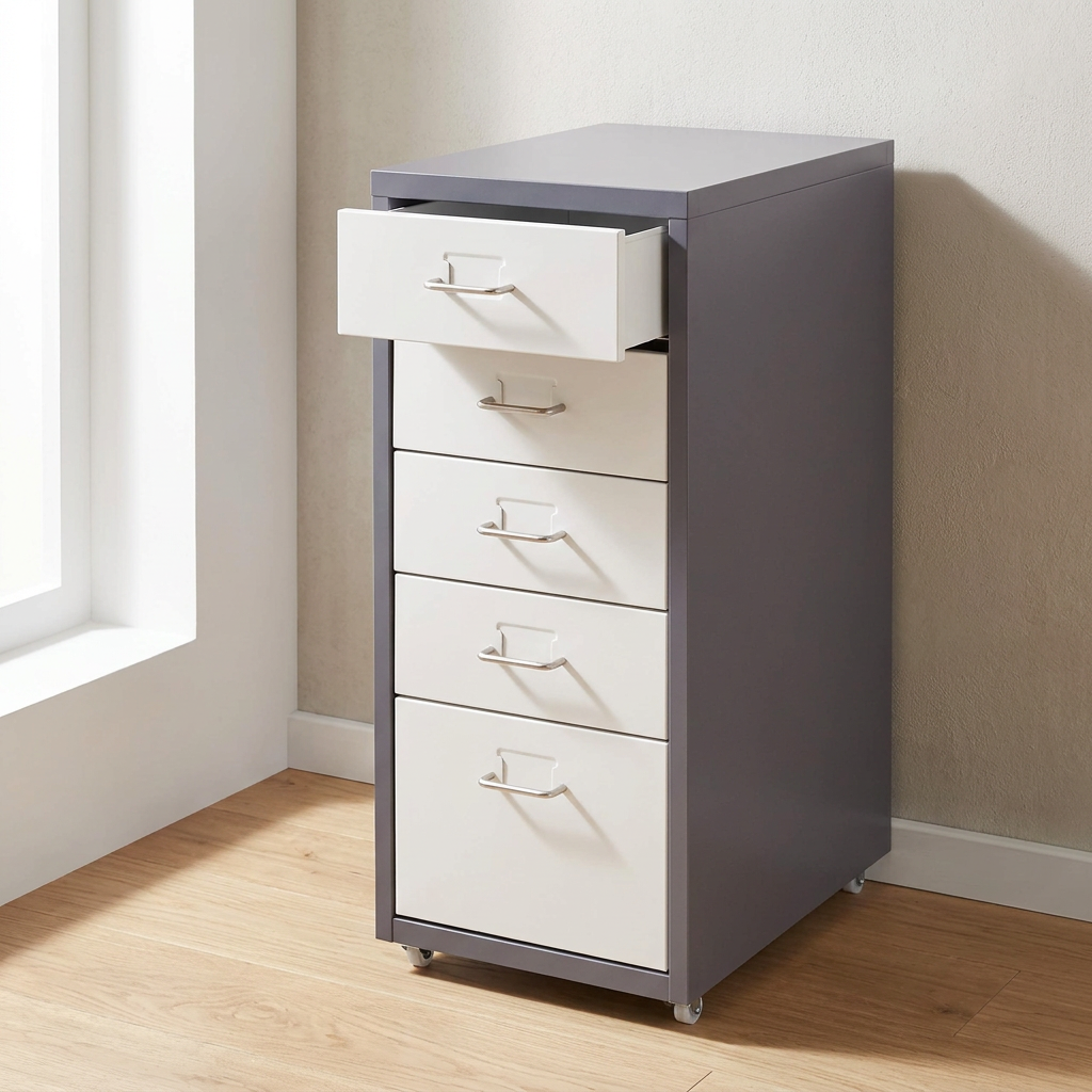 5 cassetti per ordine immediato e piano libero