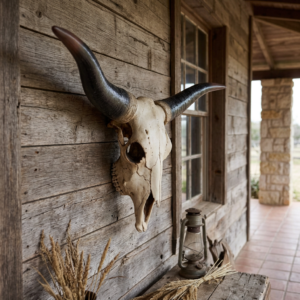 Trofeo teschio longhorn da parete 75 cm